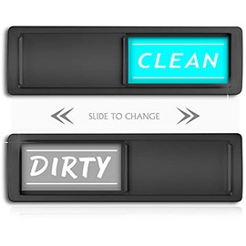 Dishwasher Magnet, Clean Dirty Sign Indicator for Dishwasher Non-Scratch Easy to Read and Strong Slide for Changing Signs, Sleek and Convenient Design, Heavy Duty Magnet with Optional Sticker