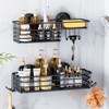LEVERLOC Shower Caddy Suction Cup, 2 Pack suction shower shelf