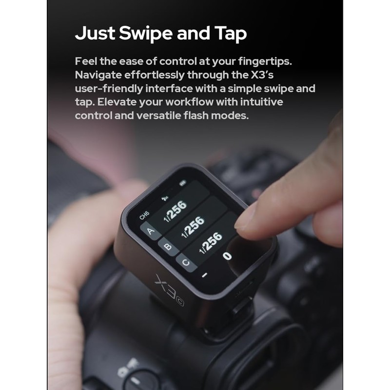 Godox X3C X3 C X3-C 𝗧𝗼𝘂𝗰𝗵𝘀𝗰𝗿𝗲𝗲𝗻 TTL Wireless Flash Trigger