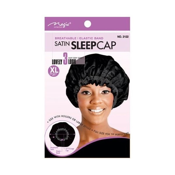 [Magic Collection] 21 Extra Large Elastic Band Satin Sleeping Cap