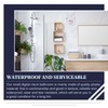 Weewooday Waterproof Bathroom Clock Small Digital White Shower Wall Clock