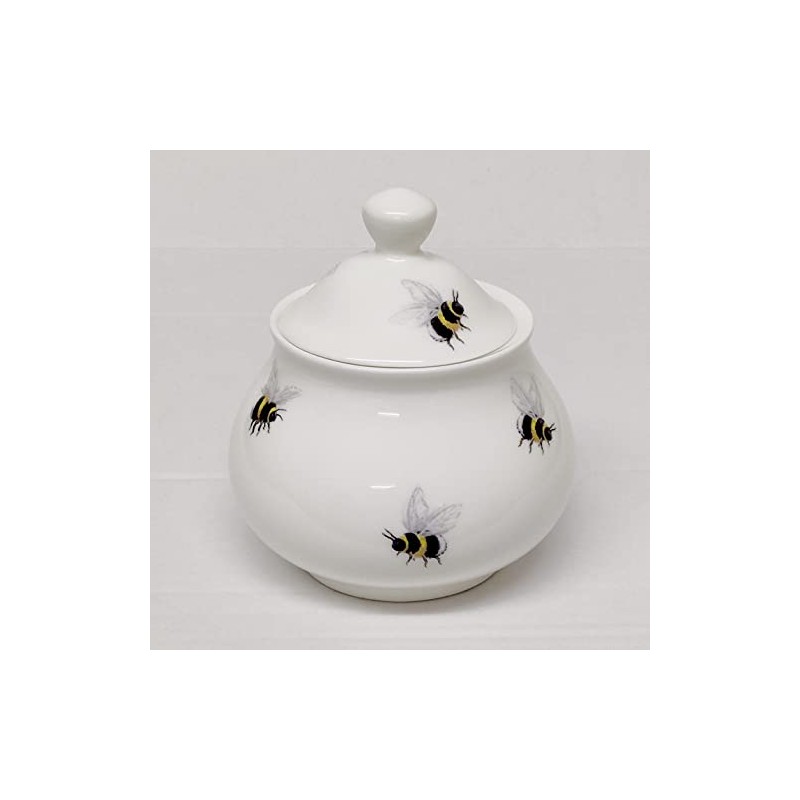 Bumble Bees Fine Bone China Lidded Sugar Bowl