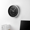Navaris 24 Hour Wall Clock - 11.8" Analog Military Time