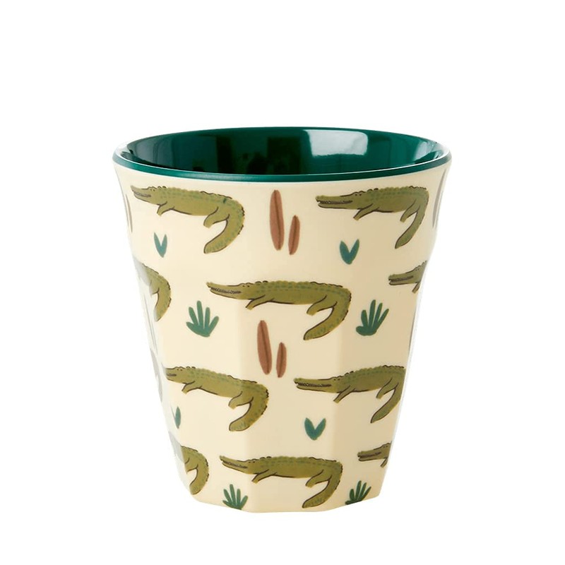 RICE. DK RICE Small Curved Melamine Cups with 6 Jungle