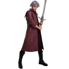 Cosplay.fm Men's Game Cosplay Costume Pu Leather Jacket (M, Red)