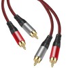 RCA Cable 4m,2Rca Male to 2-RCA Male Audio Stereo Subwoofer