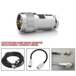 Be In Your Mind 5Pcs PL259 Male to Coax Cable Adapter for 5D-FB Aircell 7 Ultraflex 7 LMR300