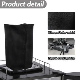 Kegerator Beer Tower Cover, Waterproof Kegerator Tap Cover, Leather Beer Tower Covers for Single or Double Tap Draft Beer Tower, Keg Cover for Outdoor or Indoor - Black (Cover Only)