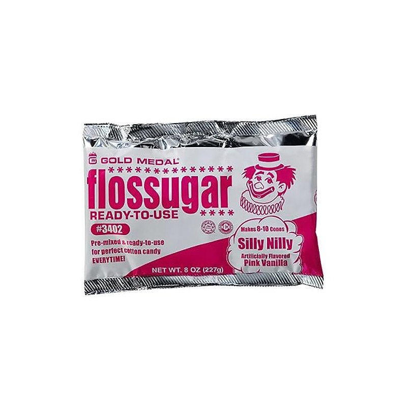 Perfectware -Pink Vanilla Floss Sugar, 8 oz(Pack of 1)(Packaging May