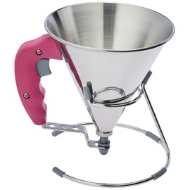 De Buyer Fondanttricher, Edelstahl, pink, 17.4 x 15.8 x 15.8 cm