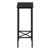 Homeroots 24" Black Wood And Metal End Table With Shelf