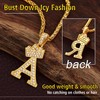 H Necklace with Initials Women Letter Pendant Necklace Gold Plated