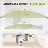 Curved Shower Curtain Rod， Adjustable 33-78 Inches Silver All Stainless