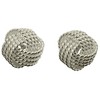 SILBERMOOS Women's Stud Earrings Love Knot Filigree Quadruple Corded Round