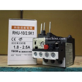 Teco RHU-10/2.5K1 Teco Thermal Overload 2 Pole 1.8 - 2.5 Amp