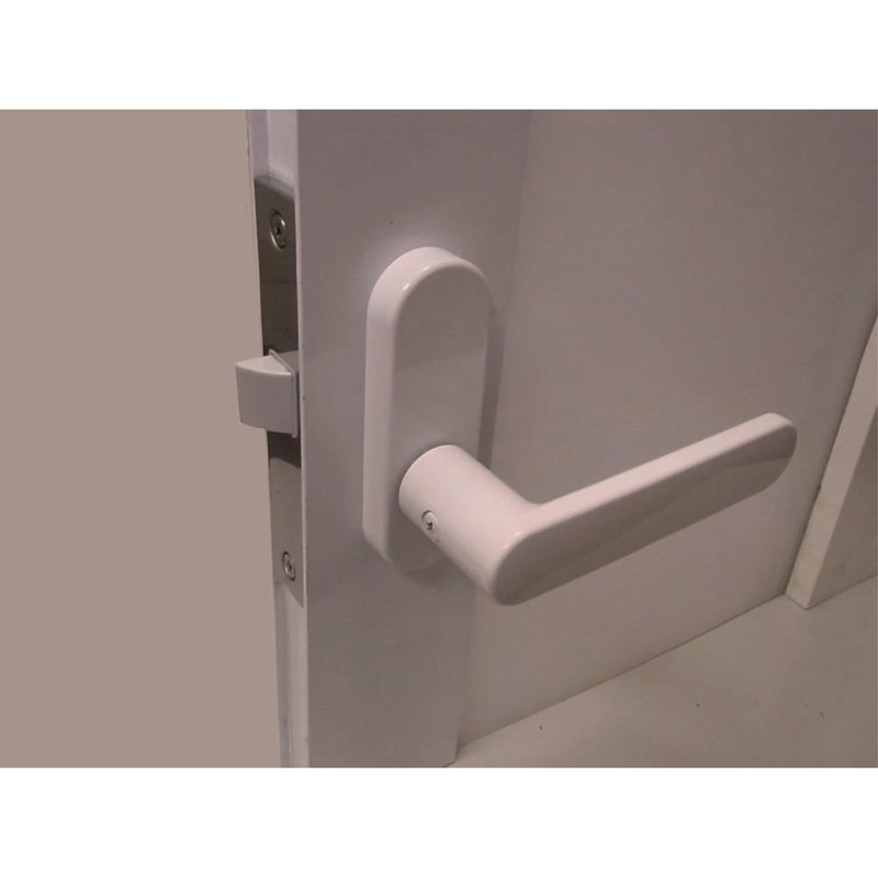 Kuriki Manufacturing WH-W30 Resin Lever Handle Set for Bathrooms, LU-BP4-1S-WH-W30