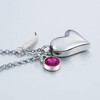 KnSam Stainless Steel Urn Pendant Necklace with Birthstone Crystal Pendant