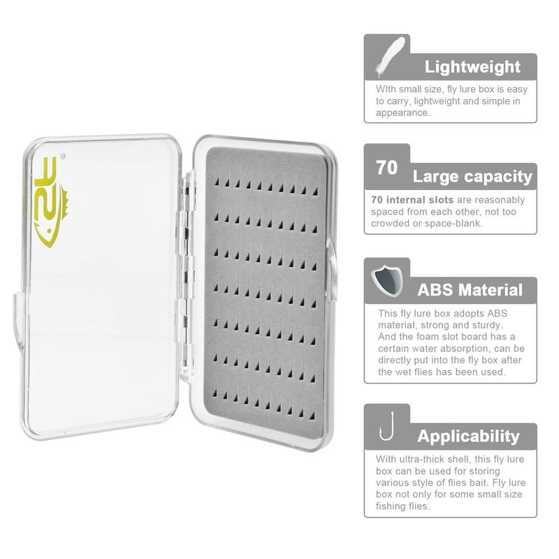 SF Slim Fishing Fly Box Thin Foam Lightweight Trout Flies