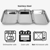 3-Piece Stainless Steel Breading Set – Interlocking Coating Trays for