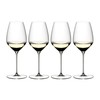 RIEDEL Veloce Riesling Machine-Made Dishwasher-Safe Diamond-Shaped Crystal Glass (4-Pack, Clear)