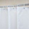 YISURE Shower Curtain Short Length 48 Inch, White Fabric Waterproof
