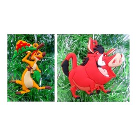 Generic Lion King Pumbaa and Timon 3" Tall Plastic Hanging Ornaments - Unique Shatterproof Design