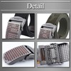 BUZZxSELECTION LBT089 Men's Camouflage Belt, Military Design, Buckle, Braid, One