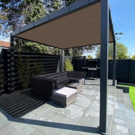 TANG 8' x 20' Shade Cloth with Grommets, Sun Shade Sail Rectangle Straight Side, UV Blocker Fabric Patio Canopy for Deck Carport Backyard Pergola Cover, Brown