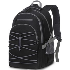 Book Bags for Middle High School College Black Bookbag with Laptop Compartment Back to School Backpack for Teens Boys Girls Large Back Packs Morrales Mochilas Escolares para Niños Niñas Adolescentes