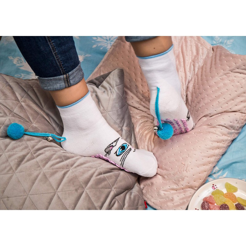 Rainbow Socks Cat Socks Box Ladies’ Cat Terry Cloth Socks