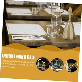 FUNOMOCYA Vintage Metal Hand Bell Small Craft Bells Restaurant Zinc Alloy Home Decor Ornaments