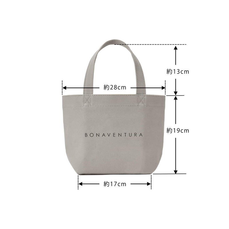 BONAVENTURA Easy Canvas Tote Bag, Mini Size, Eco Bag, Black