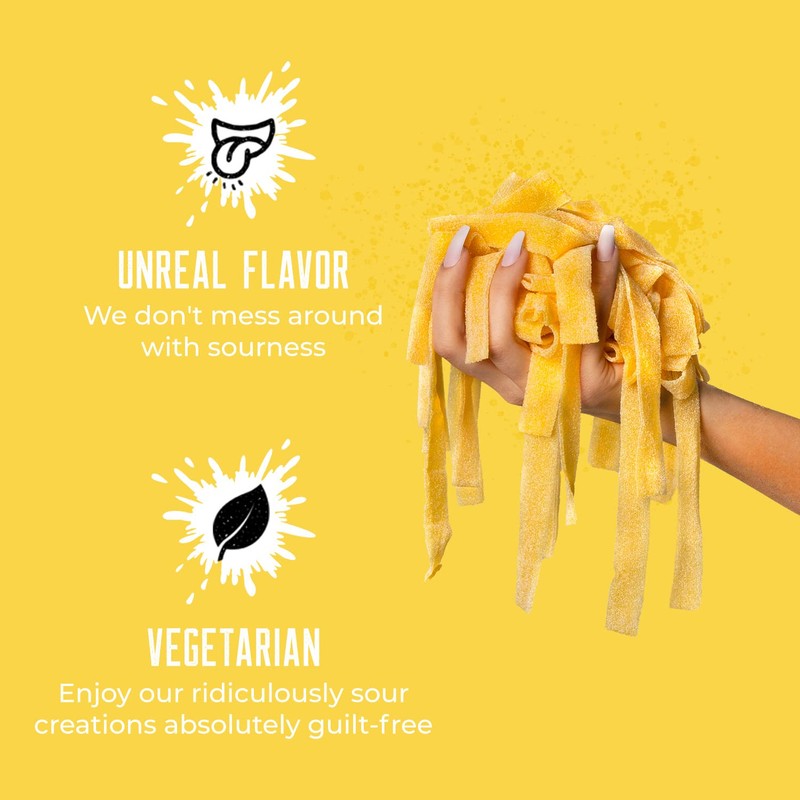 SOUR STRIPS Tropical Mango Flavored Candy | Deliciously Chewy Belts