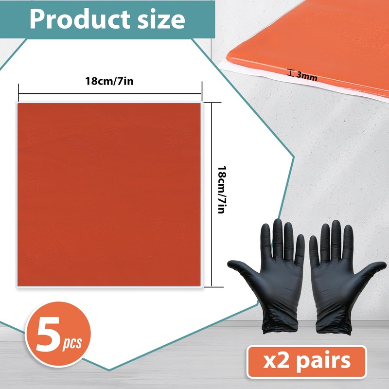 5Pcs Fire Putty Electrical Pads, 7”x7” Fire Barrier Pad, Acoustic