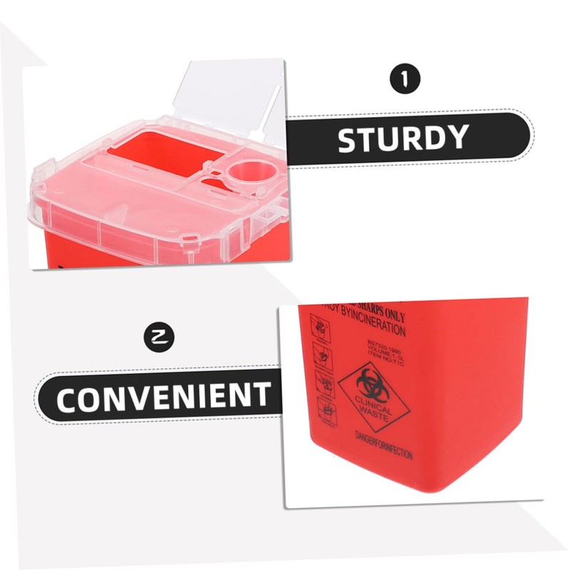 Ipetboom 3pcs Disposal Bins with Flip Lid Needle Bins for