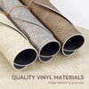 Dual-Sided Round Placemats Set of 4, Washable Faux Leather Heat