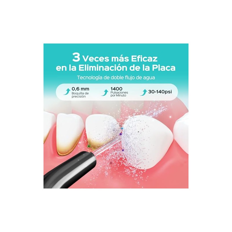 COSLUS C50 Irrigador Bucal Portátil para Dientes, 4 Modos y
