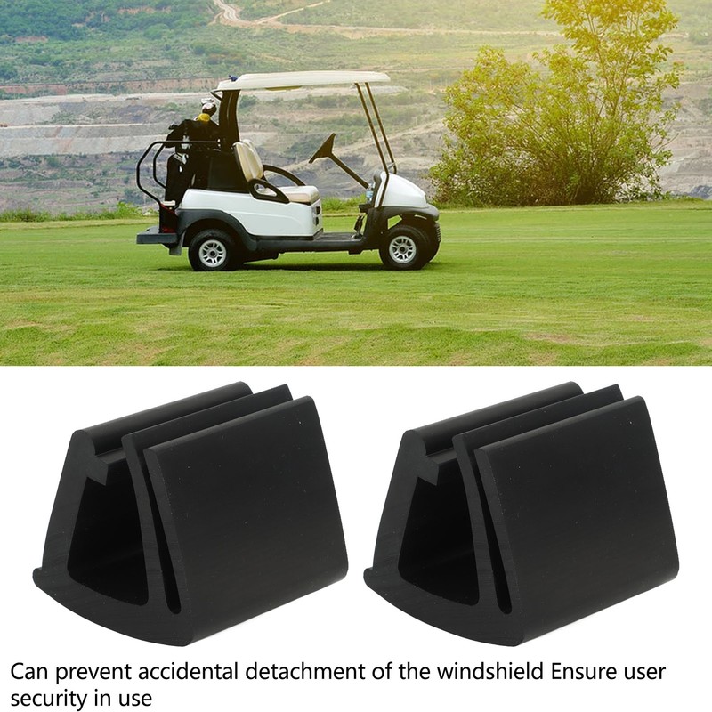2pcs Golf Cart Fixing Clip Rubber Cart Front Windshield Clip