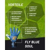 CATCH & KEEP Fly Blue Soul Men's Goalkeeper Gloves Size