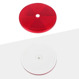 WUSHIXAN 10 Pack Red Screw on Round Reflectors for Mailbox, Motobikes, Trailers, Trucks, Boats, Suv's, RV's