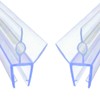 Cozylkx 2Pcs Frameless Glass Door Bottom Gap Seal Strip with