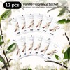 MYARO 12 Packs Vanilla Scented Sachets for Drawer and Closet,