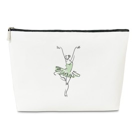 JioJio Chan Ballerina Dance Gift for Women Makeup Bag, Accessory Stuff, Recital Gifts for Girl Daughter, Dance Moms Merch, Competition Gymnastics Supply