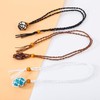 3Pcs Crystal Stone Necklace Cord Empty Stone Pendant Necklace Holders