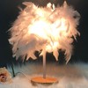 Feather Table Lamp Light Luxury Bedside Lamp Night Light for