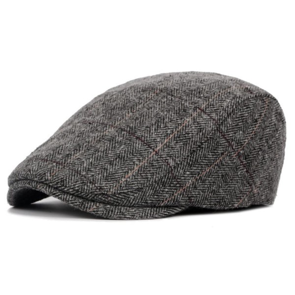 FREESE Men's Hat, Herringbone, Wool Blend, All Seasons, gray
