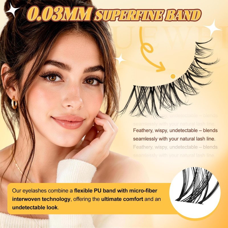 Spider Lash Clusters Kit, Wispy Breeze Cluster Lashes 8-16mm D
