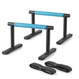 Venbytech for Strength Training Parallettes I-Sit Push Up Bars, Pushup Handles Calisthenics
