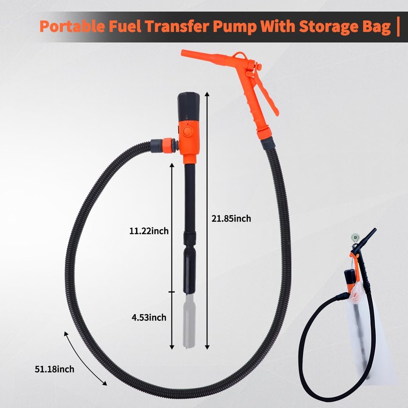 Siphon Pump for Gasoline, Fuel Transfer Pump Powered By USB