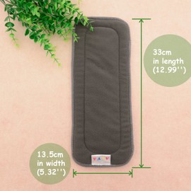 Alva Baby 5-Lagen Holzkohle Bambus wiederverwendbare Liner für Stoffwindeln 12pcs 12ZTN-DE